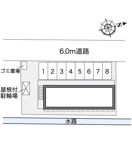 ★手数料０円★岡山市東区西大寺上３丁目 月極駐車場